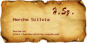 Herche Szilvia névjegykártya